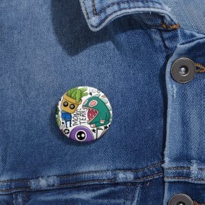 Custom Pin Buttons Monsters