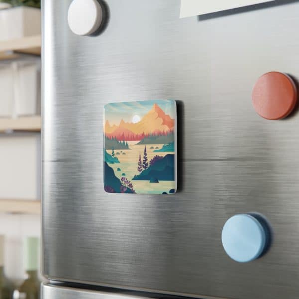 Porcelain Magnet, Square Sunset - Image 3